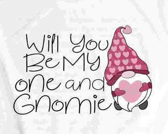 My One and Gnomie svg, Valentine Gnome Svg, one Valentines Day Gnomies svg, eps, dxf, png Digital Design Instant download Cricut Silhouette