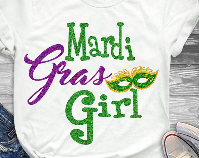 Mardi Gras Girl SVG, Louisiana Fat Tuesday Jester Crown, New Orleans Svg Cuttable Design SVG EPS Png Dxf, Cricut, Silhouette Cut File