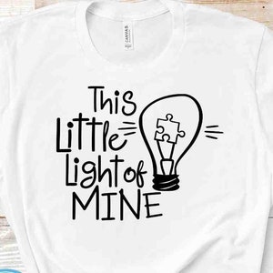 Autisme bewustzijn SVG, dit kleine lichtje van mij svg, autisme Svg Proud Mom Dad Pride puzzel Svg Eps Dxf Png Cricut Silhouette Cut-bestanden