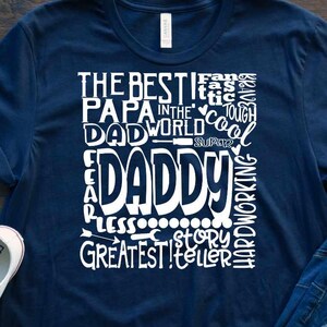 Pai SVG, Dia dos Pais SVG, tipografia word art, Super Greatest Man of the year Sublimation - Corte Arquivo Design de Camisa SVG, Eps, Dxf, Png
