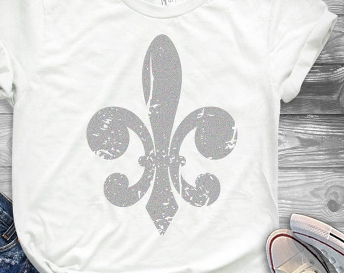 Mardi Gras svg Fleur De Lis svg, Distressed Grunge Mardi Gras svg, DXF, EPS shirt, Louisiana, Fat Tuesday Cricut Silhouette