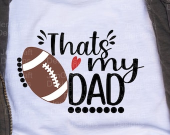 Football Dad SVG: Papa's Biggest Fan Shirt Design (Digital Files)