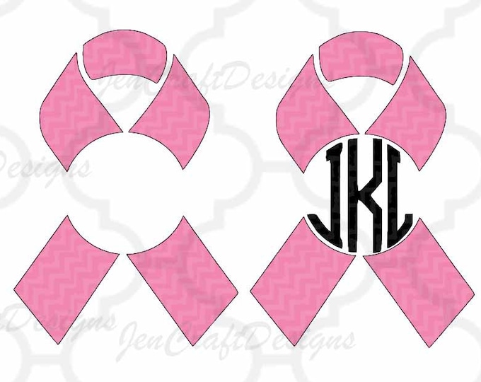 Awareness Ribbons SVG Cut Files Personal Monogram Frame Svg, Dxf, Eps, Png Cutting Machines like Cricut Design Space and Silhouette Studio