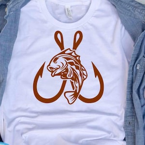 Vishaak SVG, dubbele vishaak Svg, vissen Fathers Day Dad Svg eps, dxf en PNG-indeling voor Cricut en Silhouette, jacht vissen