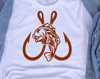 Fish Hook SVG, Fishing Father's Day Design (Digital Files)