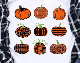 9 Pumpkins svg, Unique fall svg, Farmers Market Pumpkin Patch Varietie types of pumpkins svg eps dxf png Cricut Silhouette Sublimation