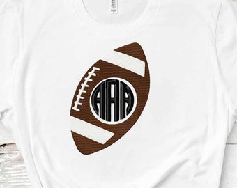 Football Monogram Embroidery Design Frame, Team Monogram, Fall Instant Download digital file in PES, EXP, VIP, Hus, Xxx and Jef