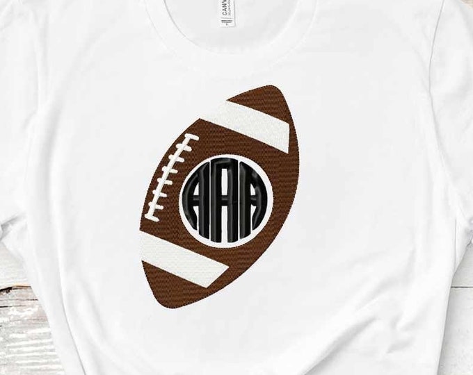 Football Monogram Embroidery Design Frame, Team Monogram, Fall Instant Download digital file in PES, EXP, VIP, Hus, Xxx and Jef