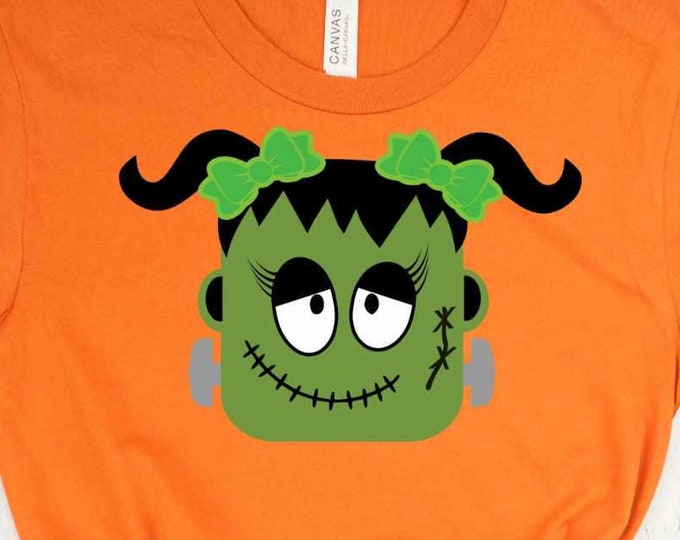 Halloween svg Frankenstein Girl svg Mommys little Monster toddler Kid Frankenstein Face Svg, Eps, Dxf, Png Cut File