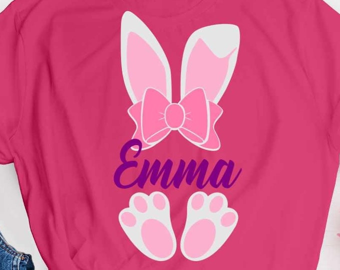 Easter svg, Bunny svg, Easter png Bunny Ears ,girls shirt design, Bow png Sublimation, bunny feet Svg, DXF, EPS, clip art digital download