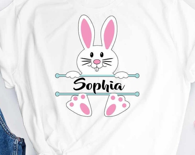 easter Svg, Split Bunny Monogram Svg Frame, Split Monogram Easter Peeping Rabbit SVG,EPS Png Dxf,digital download files Silhouette Cricut