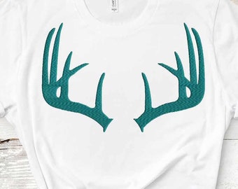 Deer Antlers Embroidery Design, Fall Instant Download digital file in PES, EXP, VIP, Hus, Xxx and Jef