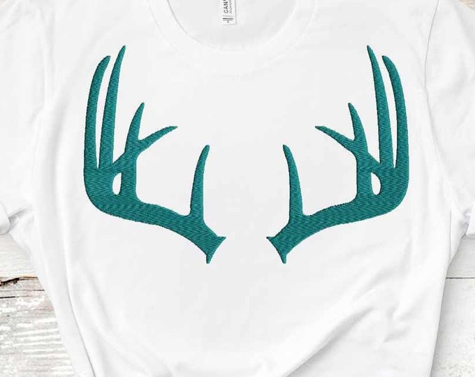 Deer Antlers Embroidery Design, Fall Instant Download digital file in PES, EXP, VIP, Hus, Xxx and Jef