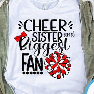 Cheer Sister svg, größter Fan jubeln svg, ich werde immer dein größter Fan sein Schnittdatei, Little Big Sister Cheerleader, Megaphon svg eps dxf png