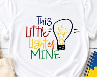 This little light of mine svg, SVG, Autism Svg, Autism awareness Pride Proud Mom Dad design Svg, Eps, Dxf, Png, Cricut, Silhouette