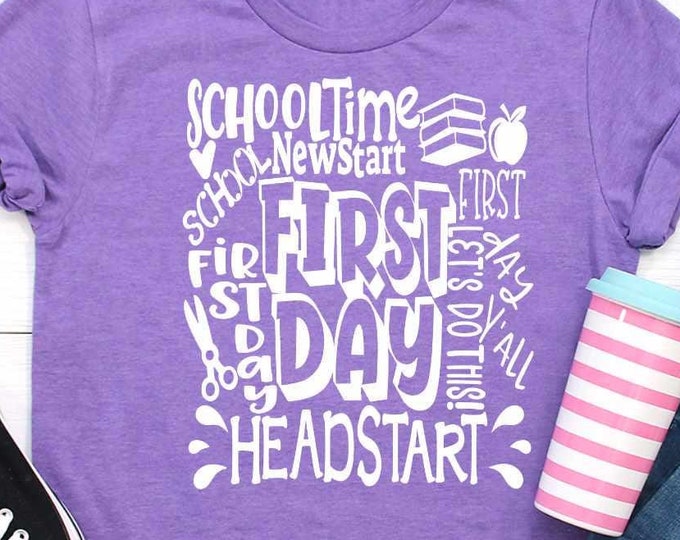 Headstart svg Back to School SVG First day svg  school Grade Typography First Day of School svg, Sublimation Png, Student Eps Dxf