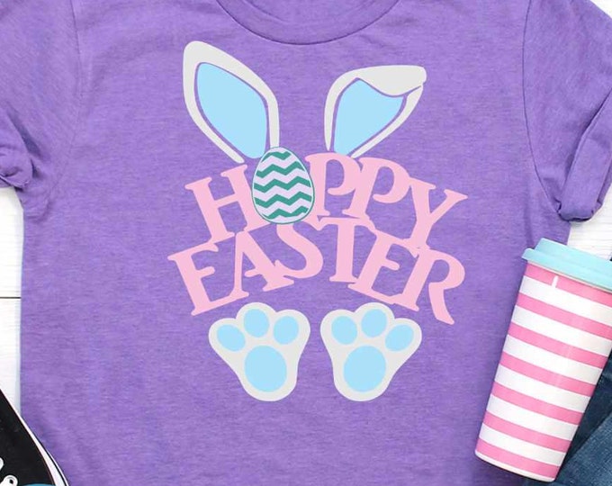 Easter SVG, Hoppy Easter, Bunny Ears, Happy Easter svg, Basket design Easter Rabbit Svg cut file Easter shirt design svg, Dxf, Eps Png