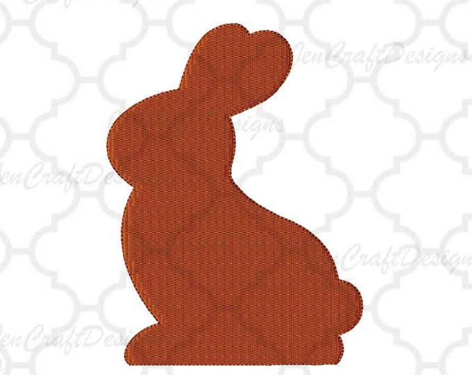 Easter Chocolate Bunny Embroidery Design, Easter Instant Download digital file in PES, EXP, VIP, Hus, Xxx and Jef