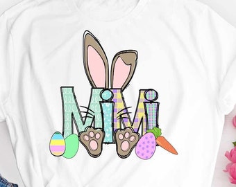 Easter Mimi Bunny png Retro Easter Vibes, Grandma Family Easter matching shirts Png Transfer Sublimation Digital Designs