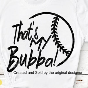 Baseball SVG, That's my Bubba Biggest Fan svg, Original Brother Biggest Fan, Softball Fan shirt design, Baseball cut file, sis, sister shirt