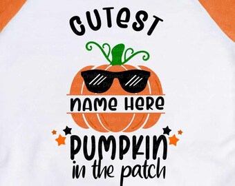 Cutest Pumpkin SVG, Split Monogram, Thanksgiving, Halloween (Digital File)