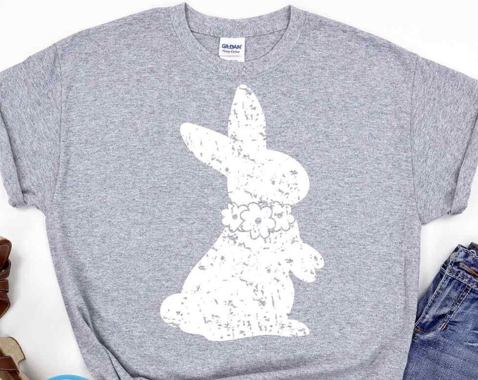 Easter svg, Grunge Bunny svg, Distressed Easter Gift Shirt Svg, Rabbit Svg, Spring EPS, DXF, Svg, Png, Cricut, Silhouette