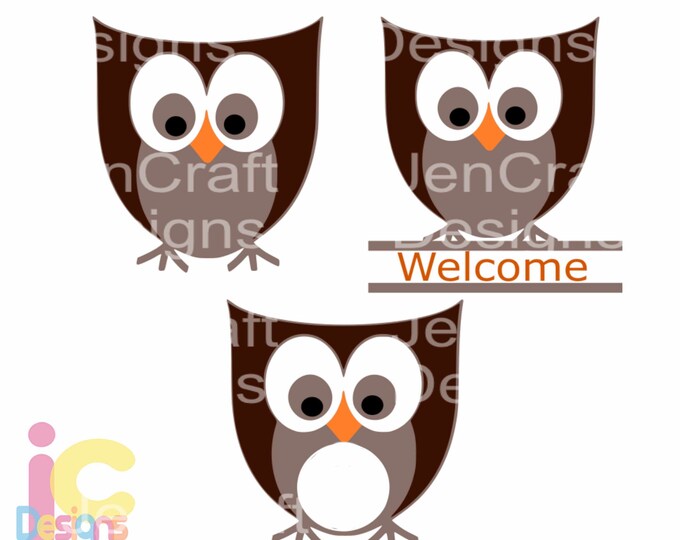 Download Cute Owl Svg Monogram Frame Svg Kids Mom Kitchen Country Cut Files Svg Dxf Eps Png Cut Files Instant Download Silhouette Cricut