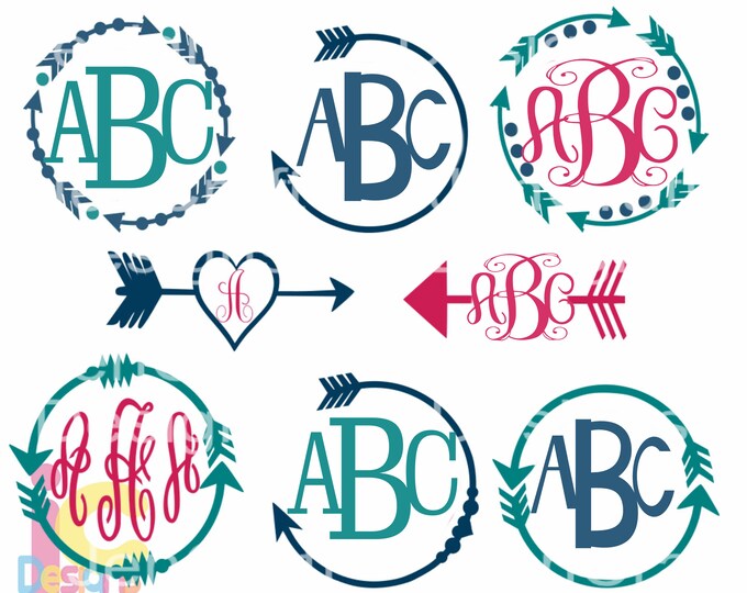 Download Monogram Frame Bundles Jencraft Designs