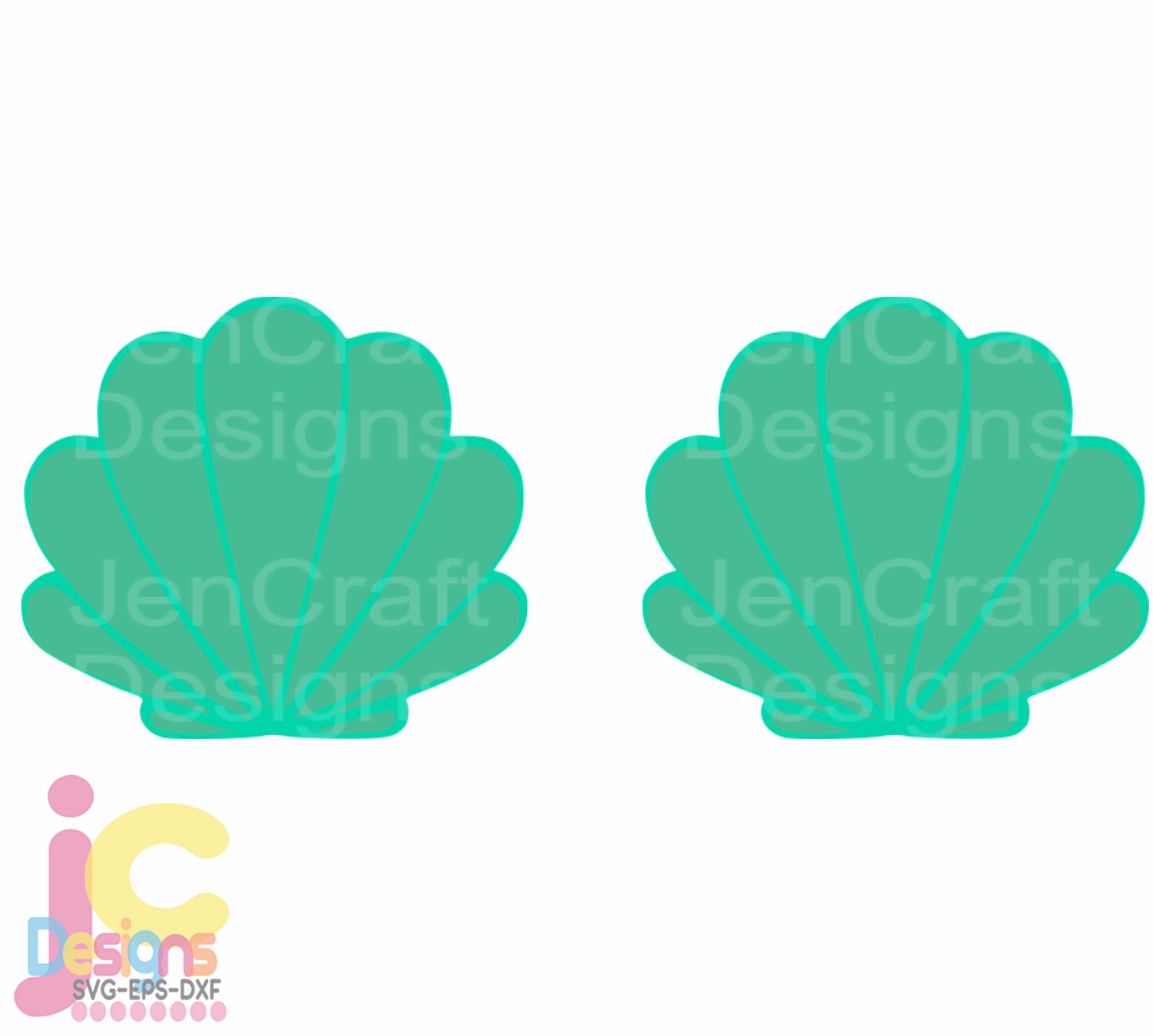 Seashell Svg Mermaid Shells Svg Summer Ocean Beach Sea Shells Svg Dxf Eps Png Jpg Cricut Silhouette Vector Digital Cut Files