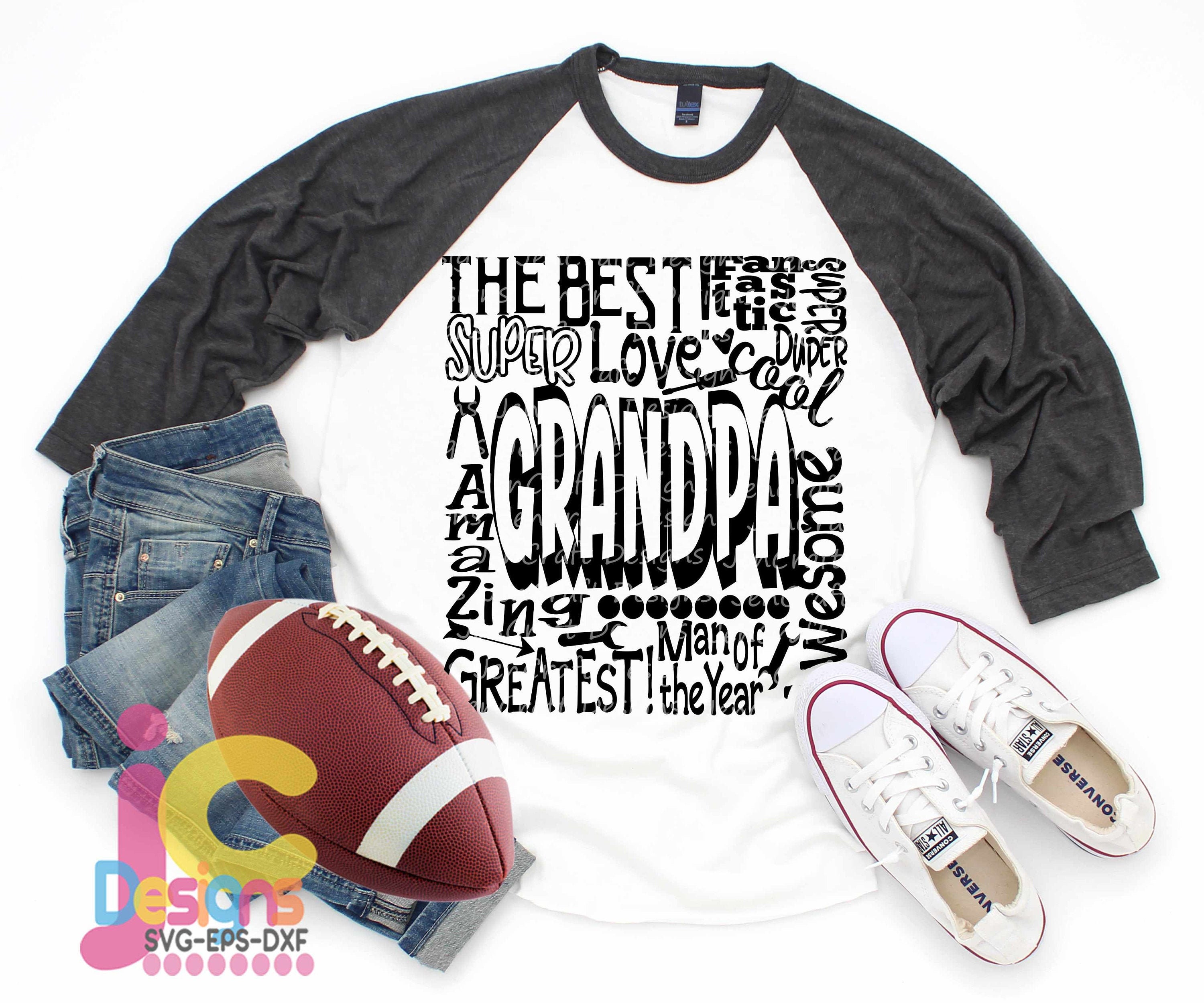Grandpa SVG, Father's Day SVG, Grandfather typography word ...
