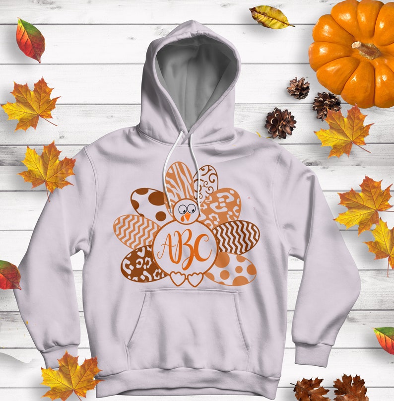 Download Layered Turkey SVG Monogram Frame Thanksgiving Cheetah ...