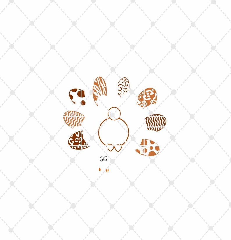 Download Layered Turkey SVG Monogram Frame Thanksgiving Cheetah ...