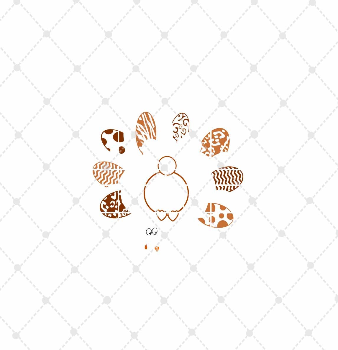 Download Layered Turkey Monogram Frame SVG,EPS Png DXF, studio ...