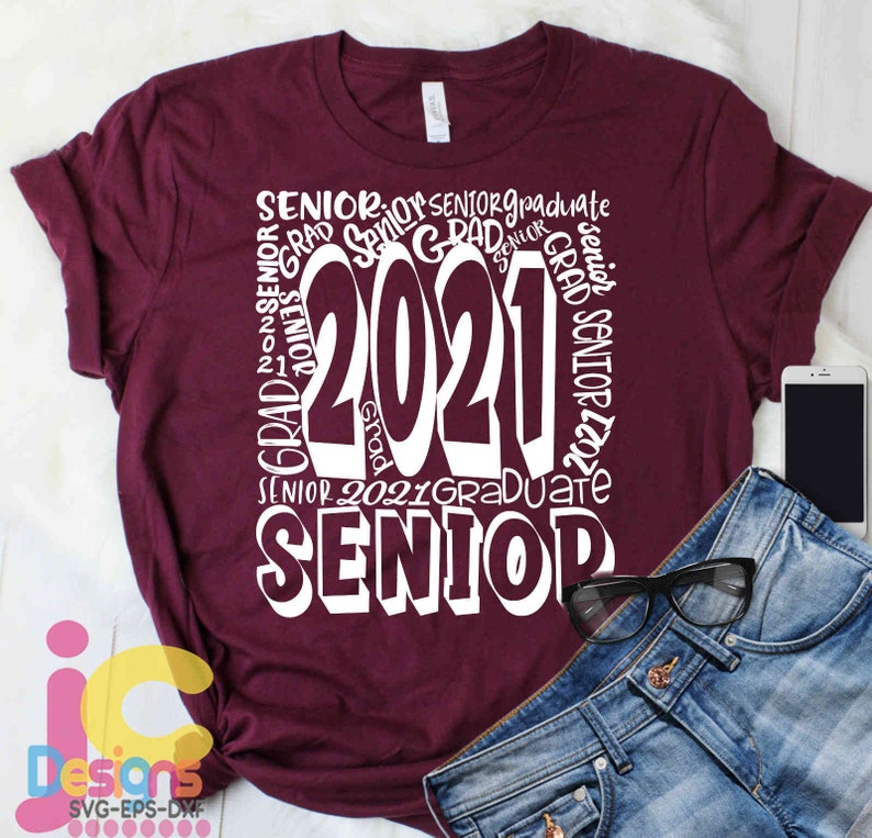 Download Senior Class of 2021 Typography Graduation SVG Senior High ...
