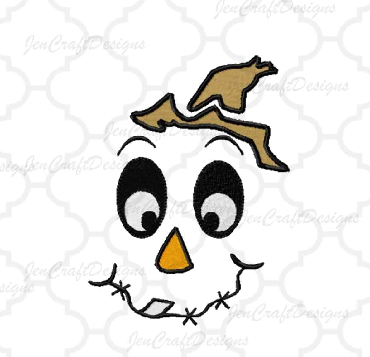 Download Free SVG Scarecrow Face #3 Embroidery design,bow tie, Male hat Fal...