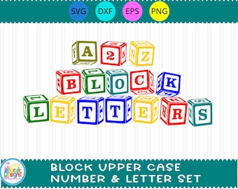 Baby Block Monogram svg Alphabet and numbers Svg, Dxf Eps, Png Cricut, Silhouette, A-Z Alphabet Letters , Digital Cut Files Print then Cut