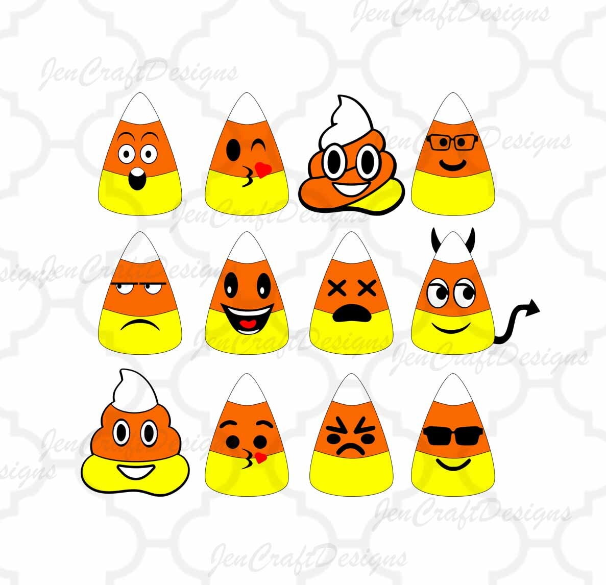Download Halloween Candy Corn SVG Eps DXF Printable Clipart Png | Etsy