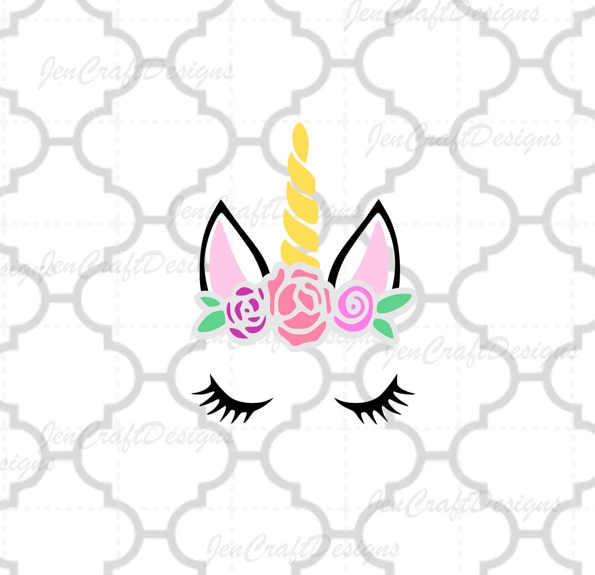 Download Girl Unicorn Svg Unicorn Face Svg Closed Eyes Unicorn Floral Unicorn Eyelashes Svg Dxf Unicorn Face Svg Eps Dxf Png Cricut Silhouette