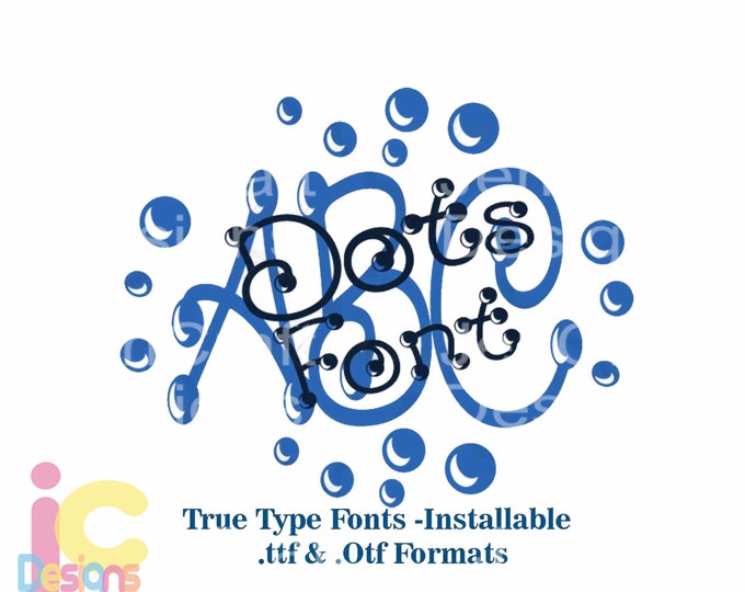 Install True Type Monogram Dot Font in True Type format .TTF & .OTF Installable Font for Cricut, Design Space, Microsoft Word and more