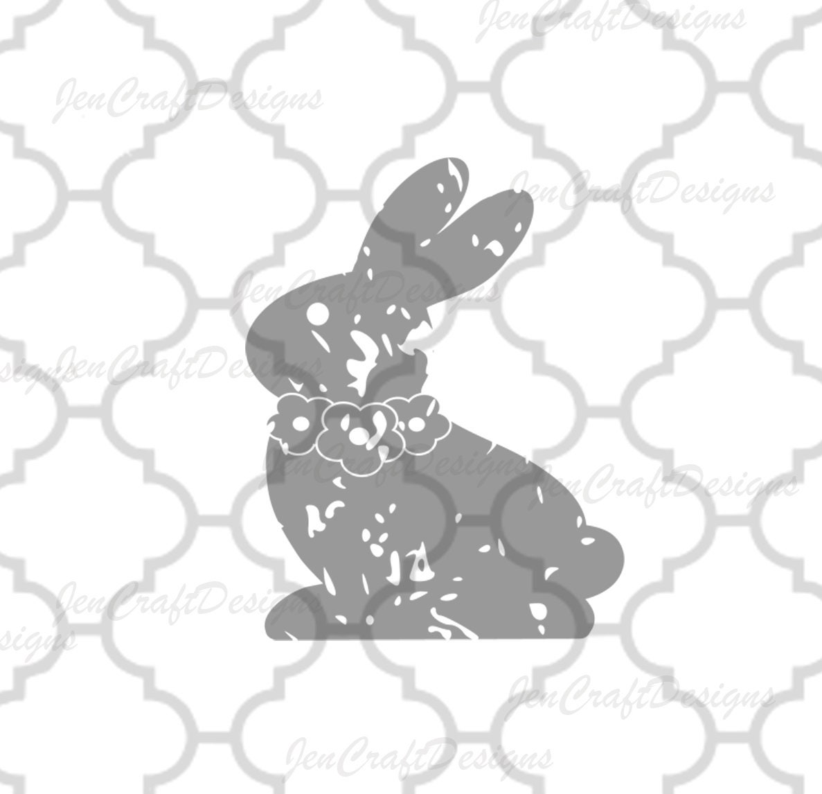 Download Distressed Floral Bunny svg, Grunge Svg, Easter Svg ...
