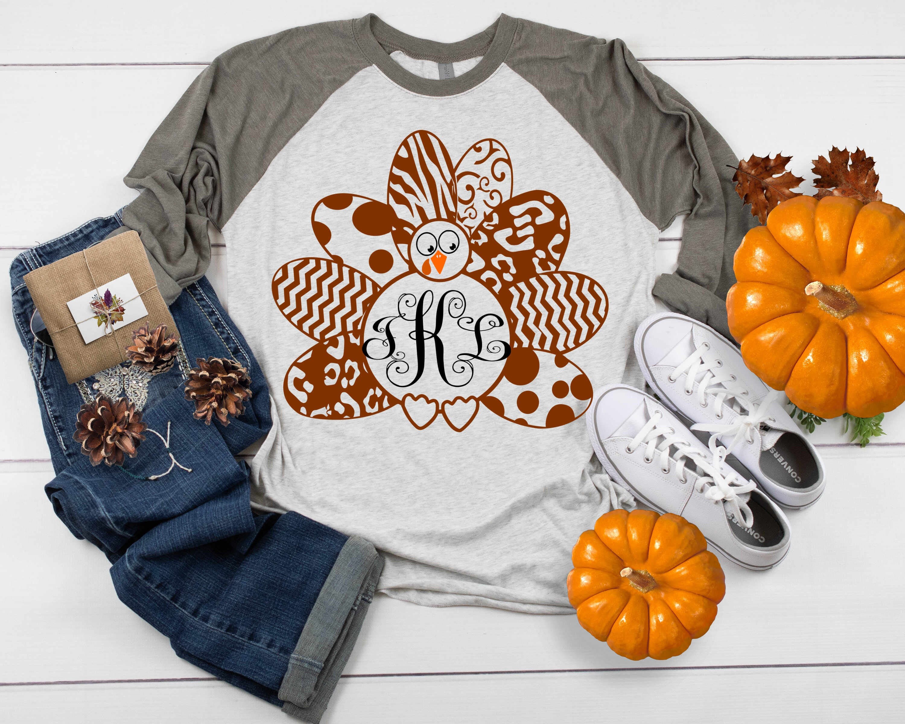 Download Turkey Svg Monogram Frame Cheetah Leopard Print Pattern Thanksgiving Svg Eps Png Dxf Cricut Silhouette Cut File Sublimation Print File