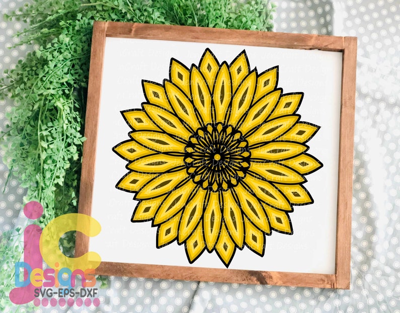 Download Sunflower SVG 3D Mandala Layered Mandala svg Cricut | Etsy