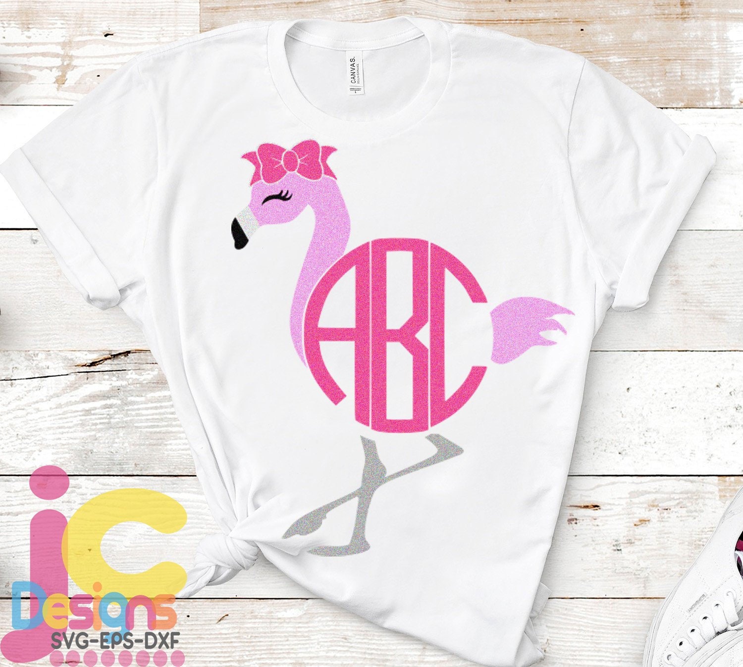 Download Flamingo Svg Circle Monogram Frame Svg, Summer Svg, Kids ...