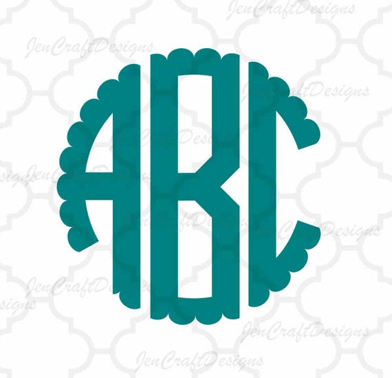 Download Scalloped Circle Monogram Svg Font Alphabet Svg Fonts