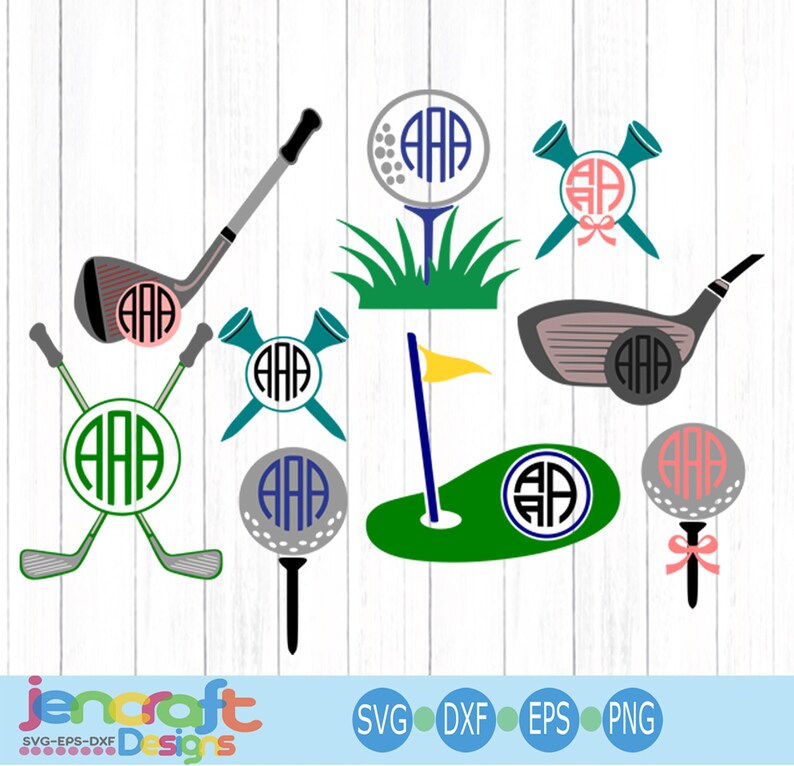 Download Golf SVG Monogram Golf ball svg Putter svg Golf tee svg | Etsy
