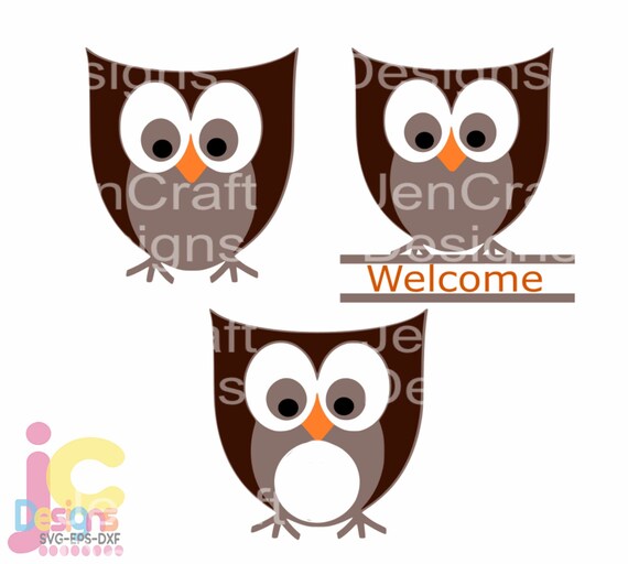 Download Cute Owl Svg Monogram Frame Svg Kids Mom Kitchen Country Cut Etsy