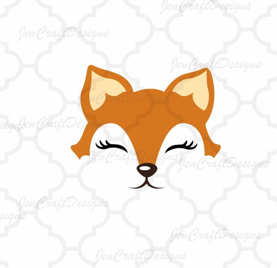 Jungen Fuchs Svg Wald Tier Svg Wimpern Fuchs Gesicht Svg Etsy