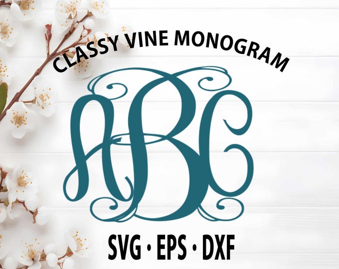 Exclusive Classy locking Monogram Alphabet svg Upper & Lower Cutting File- SVG EPS Dxf Cut Files A-Z Alphabet Silhouette Cricut Ds