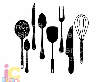 Kitchen SVG, Utensils Farmhouse country sign design svg Cut File Set in Svg, eps, dxf and PNG Format for Cricut and Silhouette