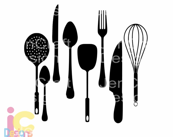 Kitchen SVG, Utensils Farmhouse country sign design svg Cut File Set in Svg, eps, dxf and PNG Format for Cricut and Silhouette